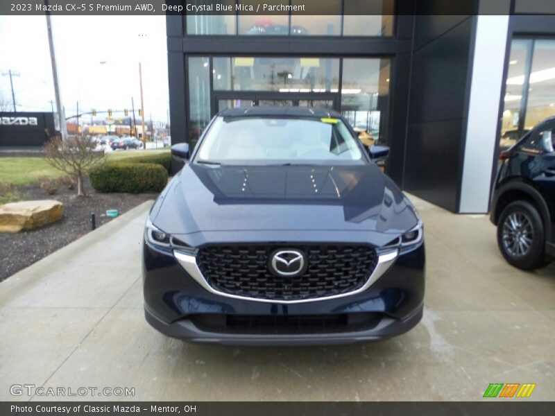 Deep Crystal Blue Mica / Parchment 2023 Mazda CX-5 S Premium AWD