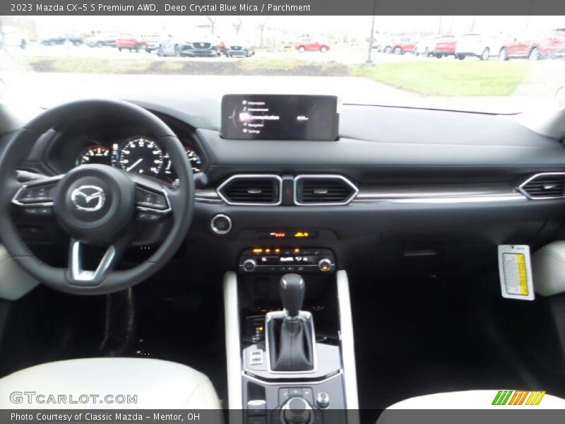 Deep Crystal Blue Mica / Parchment 2023 Mazda CX-5 S Premium AWD