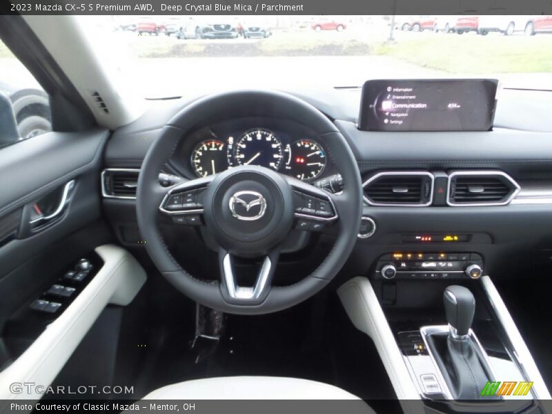 Deep Crystal Blue Mica / Parchment 2023 Mazda CX-5 S Premium AWD