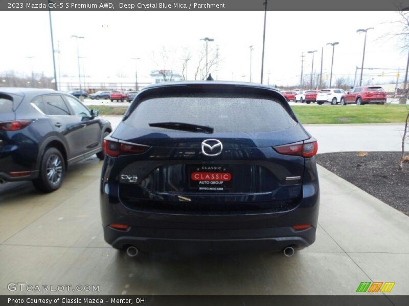 Deep Crystal Blue Mica / Parchment 2023 Mazda CX-5 S Premium AWD