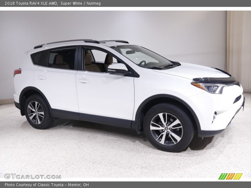 Super White / Nutmeg 2018 Toyota RAV4 XLE AWD