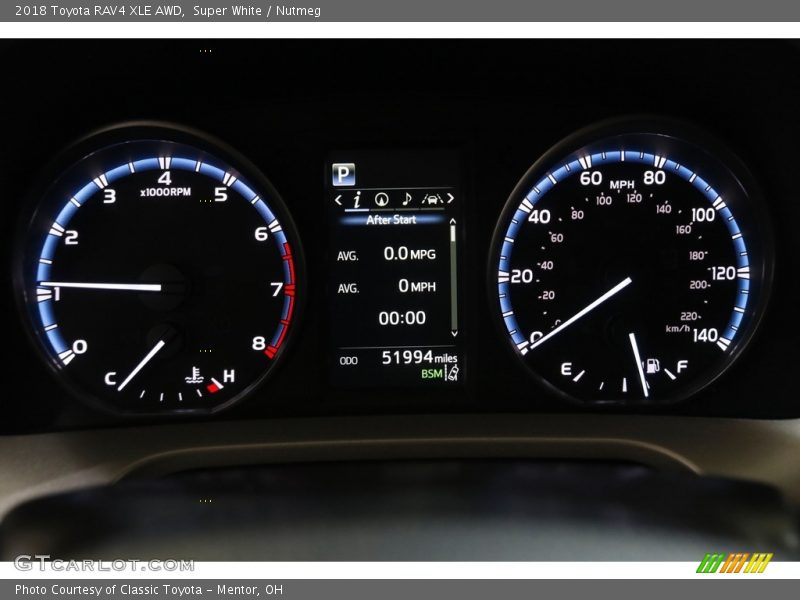 Super White / Nutmeg 2018 Toyota RAV4 XLE AWD