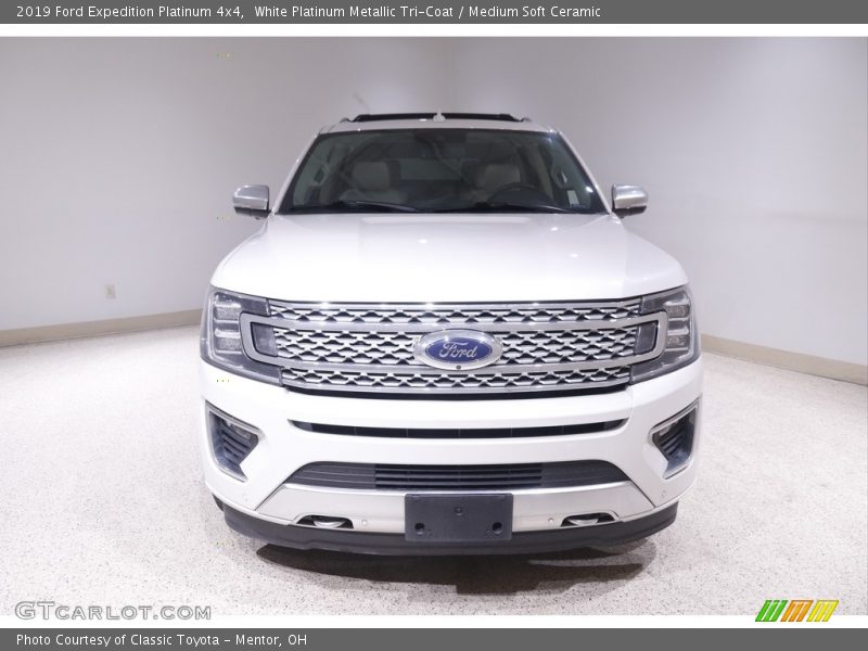 White Platinum Metallic Tri-Coat / Medium Soft Ceramic 2019 Ford Expedition Platinum 4x4