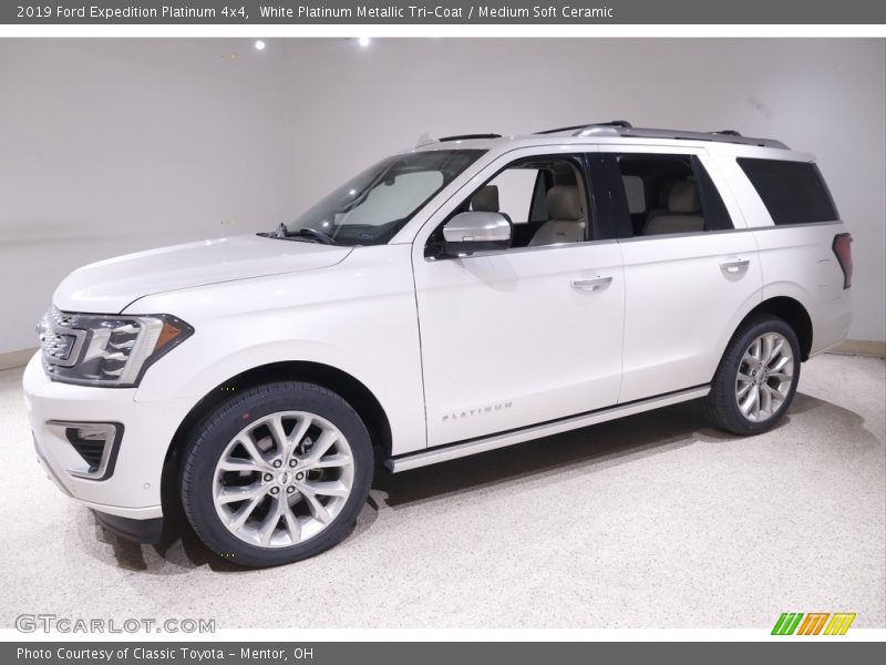 White Platinum Metallic Tri-Coat / Medium Soft Ceramic 2019 Ford Expedition Platinum 4x4