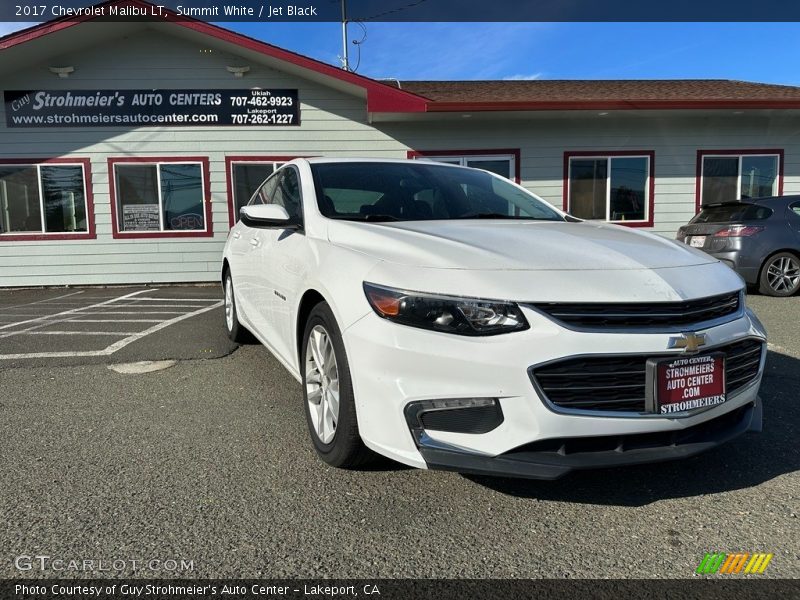 Summit White / Jet Black 2017 Chevrolet Malibu LT