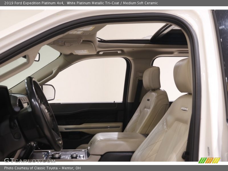 White Platinum Metallic Tri-Coat / Medium Soft Ceramic 2019 Ford Expedition Platinum 4x4