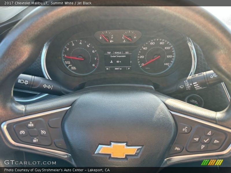 Summit White / Jet Black 2017 Chevrolet Malibu LT