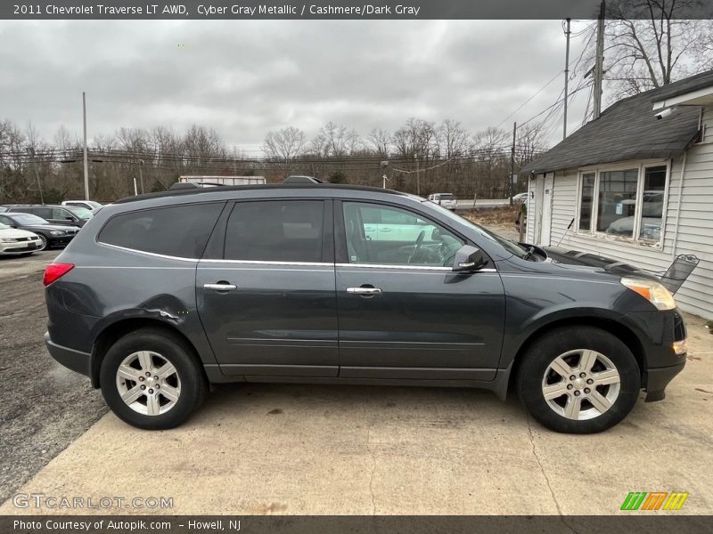 Cyber Gray Metallic / Cashmere/Dark Gray 2011 Chevrolet Traverse LT AWD