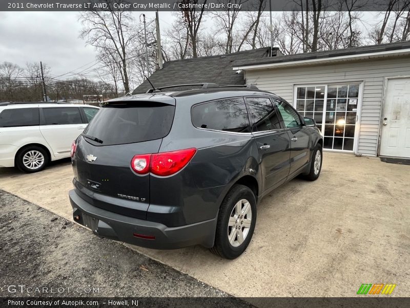 Cyber Gray Metallic / Cashmere/Dark Gray 2011 Chevrolet Traverse LT AWD