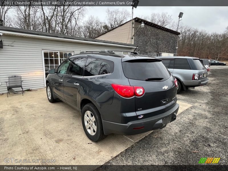 Cyber Gray Metallic / Cashmere/Dark Gray 2011 Chevrolet Traverse LT AWD