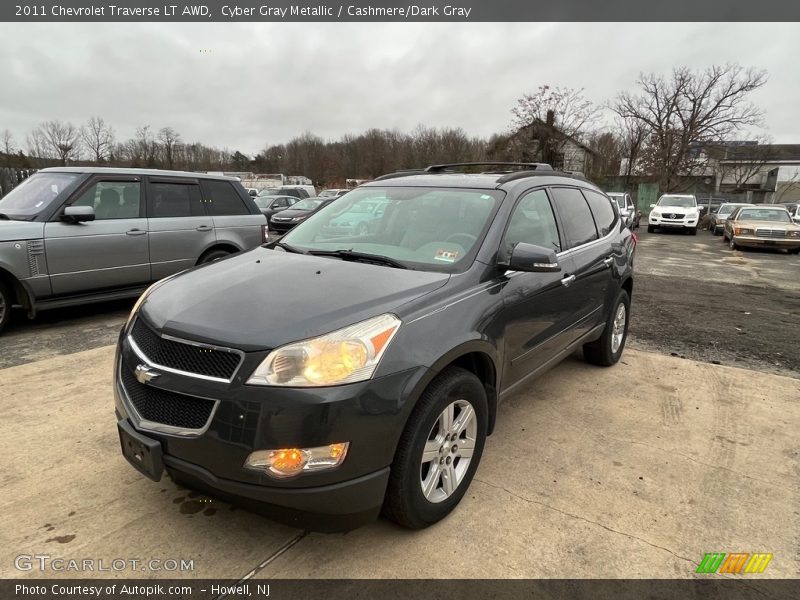 Cyber Gray Metallic / Cashmere/Dark Gray 2011 Chevrolet Traverse LT AWD
