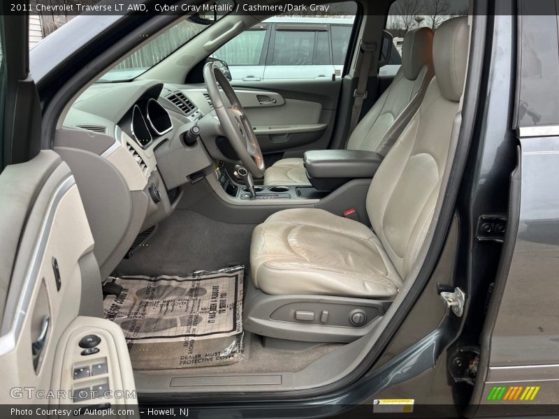 Cyber Gray Metallic / Cashmere/Dark Gray 2011 Chevrolet Traverse LT AWD