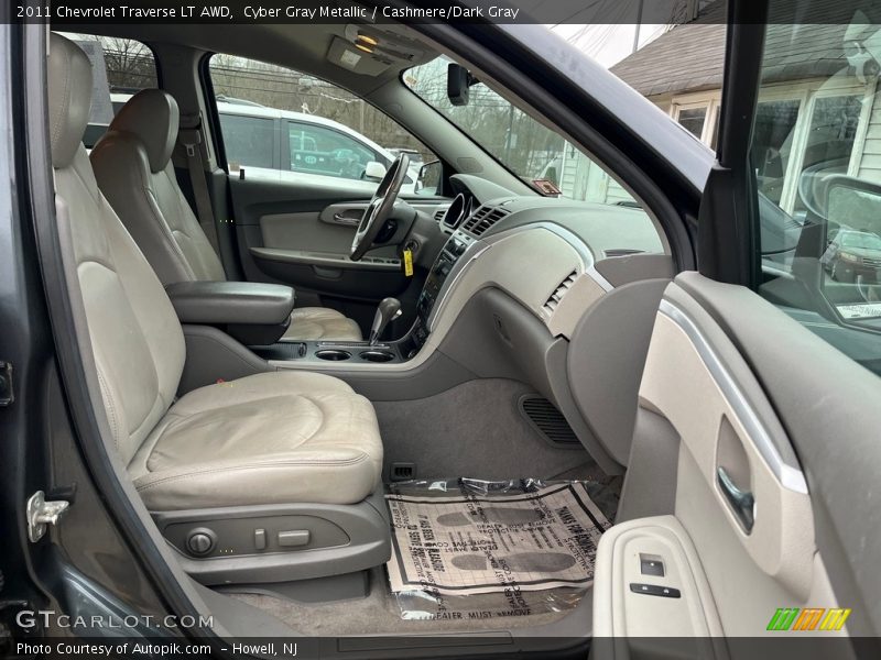 Cyber Gray Metallic / Cashmere/Dark Gray 2011 Chevrolet Traverse LT AWD