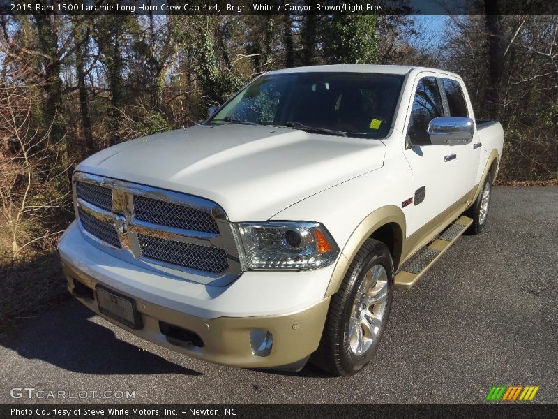 Bright White / Canyon Brown/Light Frost 2015 Ram 1500 Laramie Long Horn Crew Cab 4x4