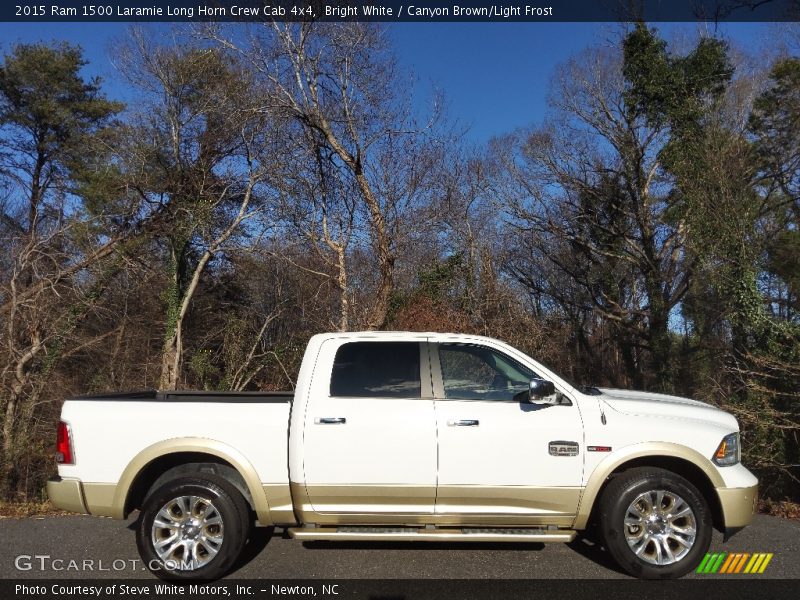 Bright White / Canyon Brown/Light Frost 2015 Ram 1500 Laramie Long Horn Crew Cab 4x4