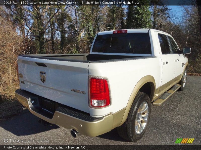 Bright White / Canyon Brown/Light Frost 2015 Ram 1500 Laramie Long Horn Crew Cab 4x4