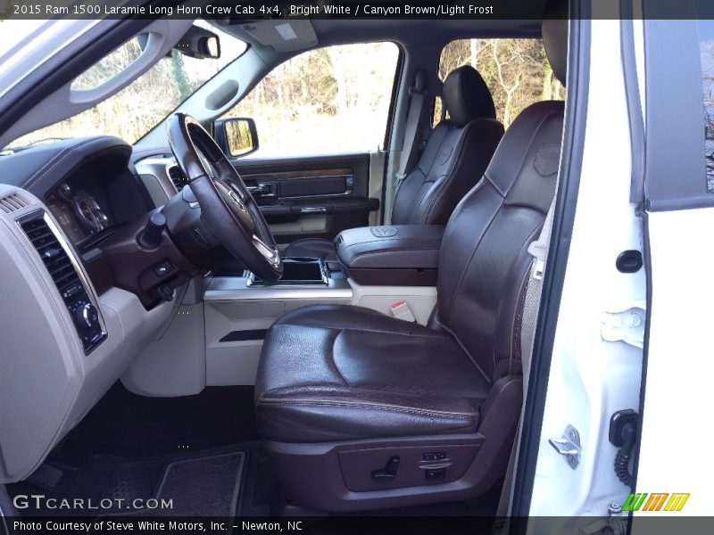 Bright White / Canyon Brown/Light Frost 2015 Ram 1500 Laramie Long Horn Crew Cab 4x4
