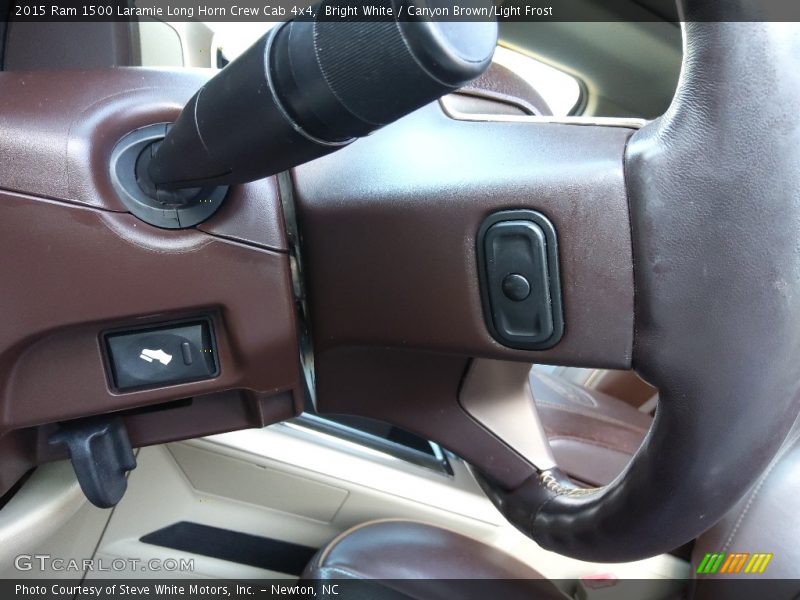 Bright White / Canyon Brown/Light Frost 2015 Ram 1500 Laramie Long Horn Crew Cab 4x4
