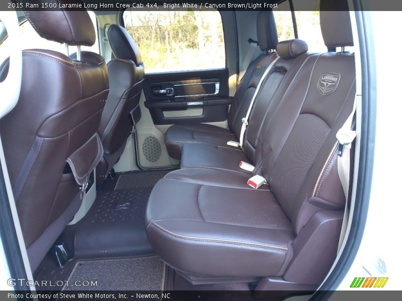 Bright White / Canyon Brown/Light Frost 2015 Ram 1500 Laramie Long Horn Crew Cab 4x4