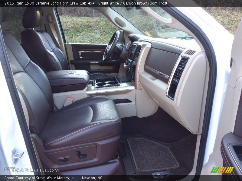 Bright White / Canyon Brown/Light Frost 2015 Ram 1500 Laramie Long Horn Crew Cab 4x4
