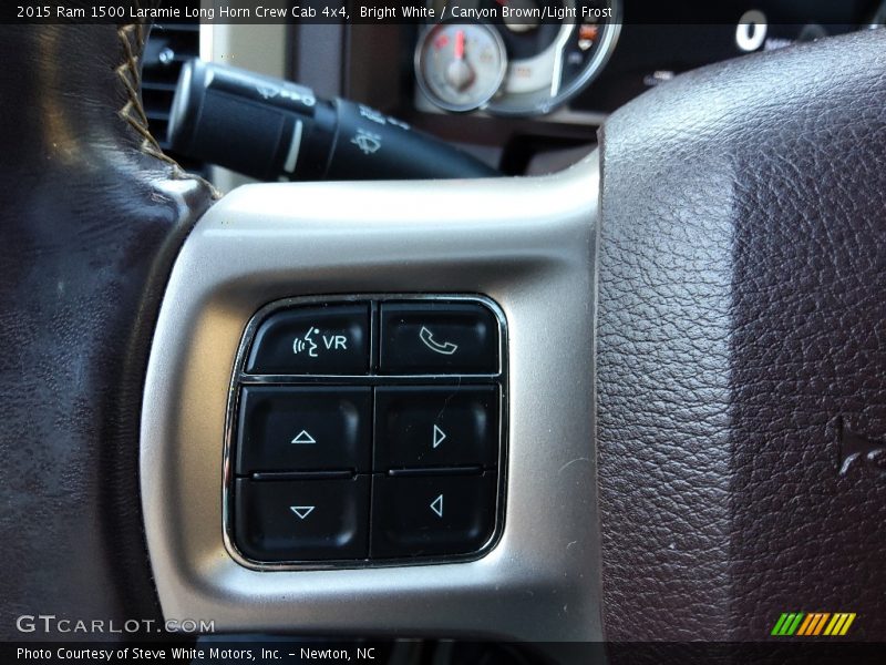Bright White / Canyon Brown/Light Frost 2015 Ram 1500 Laramie Long Horn Crew Cab 4x4