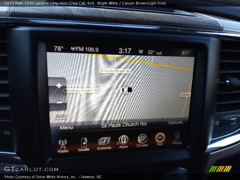 Bright White / Canyon Brown/Light Frost 2015 Ram 1500 Laramie Long Horn Crew Cab 4x4