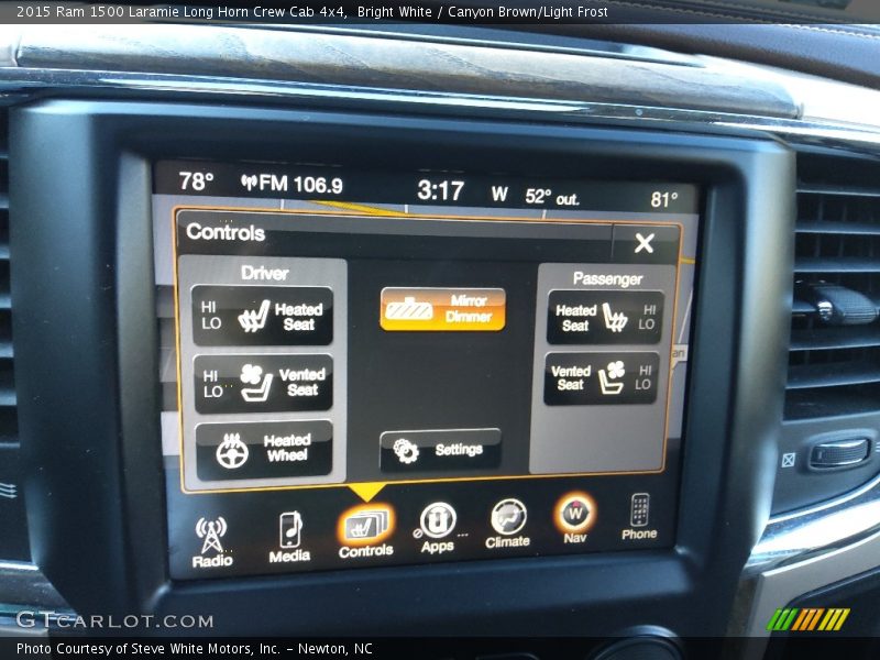 Bright White / Canyon Brown/Light Frost 2015 Ram 1500 Laramie Long Horn Crew Cab 4x4