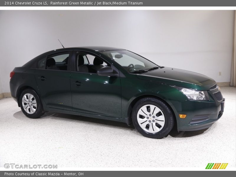 Rainforest Green Metallic / Jet Black/Medium Titanium 2014 Chevrolet Cruze LS