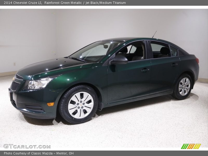 Rainforest Green Metallic / Jet Black/Medium Titanium 2014 Chevrolet Cruze LS