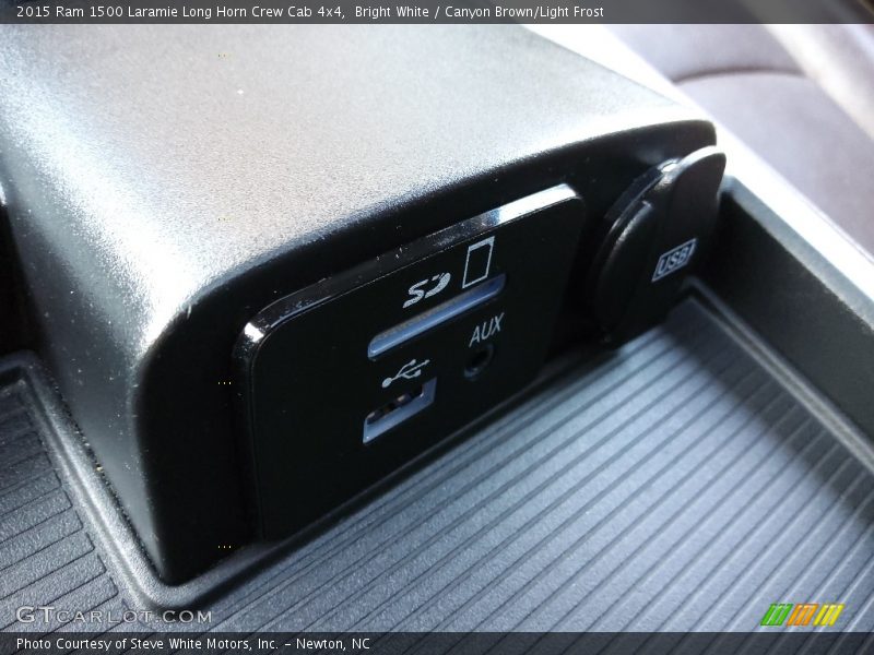 Bright White / Canyon Brown/Light Frost 2015 Ram 1500 Laramie Long Horn Crew Cab 4x4