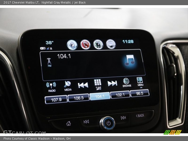 Nightfall Gray Metallic / Jet Black 2017 Chevrolet Malibu LT