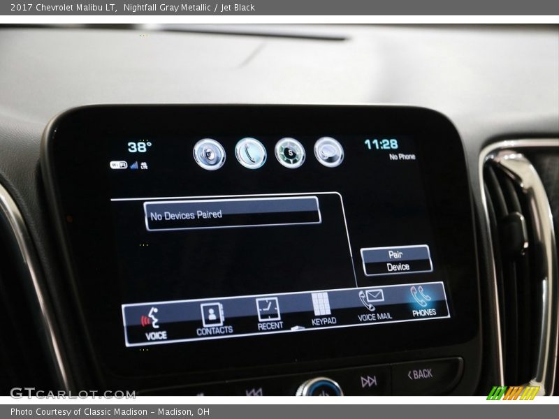 Nightfall Gray Metallic / Jet Black 2017 Chevrolet Malibu LT