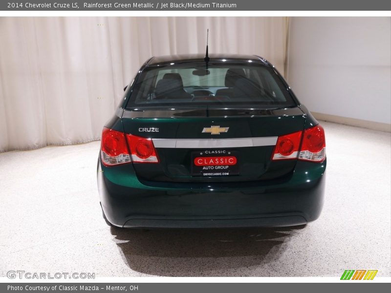 Rainforest Green Metallic / Jet Black/Medium Titanium 2014 Chevrolet Cruze LS