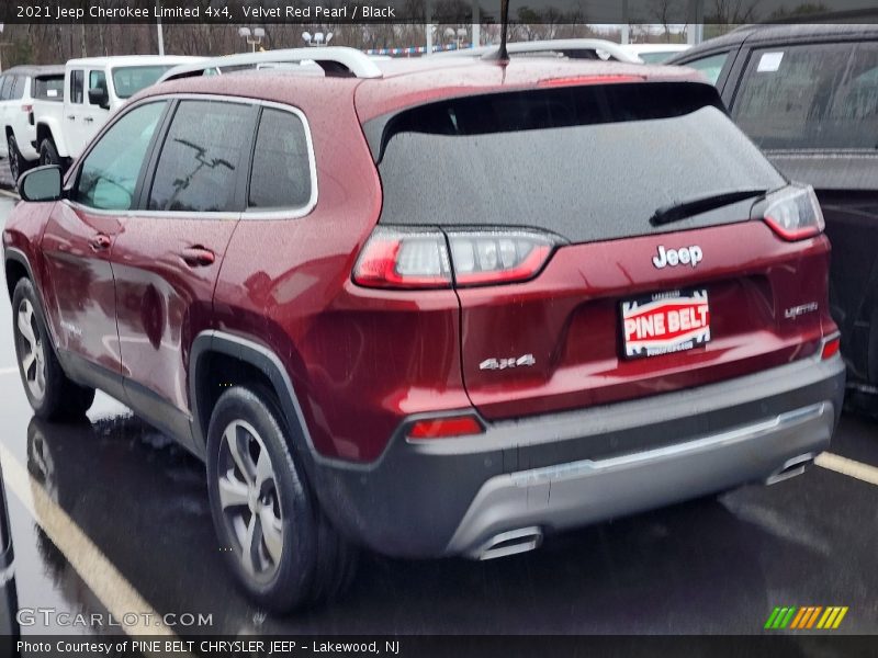 Velvet Red Pearl / Black 2021 Jeep Cherokee Limited 4x4