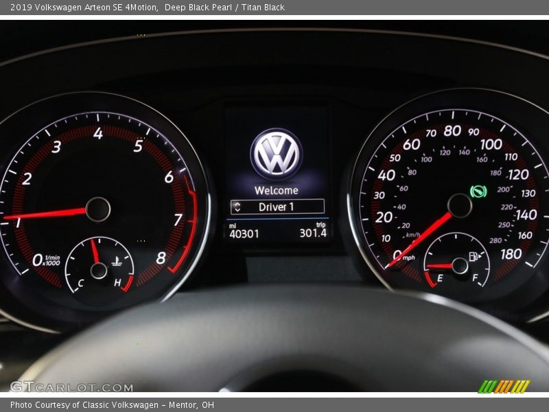  2019 Arteon SE 4Motion SE 4Motion Gauges