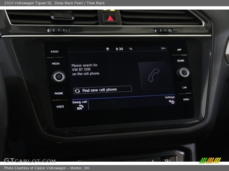 Controls of 2020 Tiguan SE