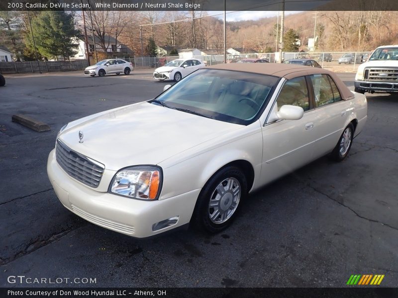 White Diamond / Neutral Shale Beige 2003 Cadillac DeVille Sedan