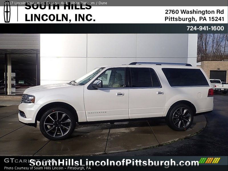 White Platinum / Dune 2017 Lincoln Navigator L Reserve 4x4