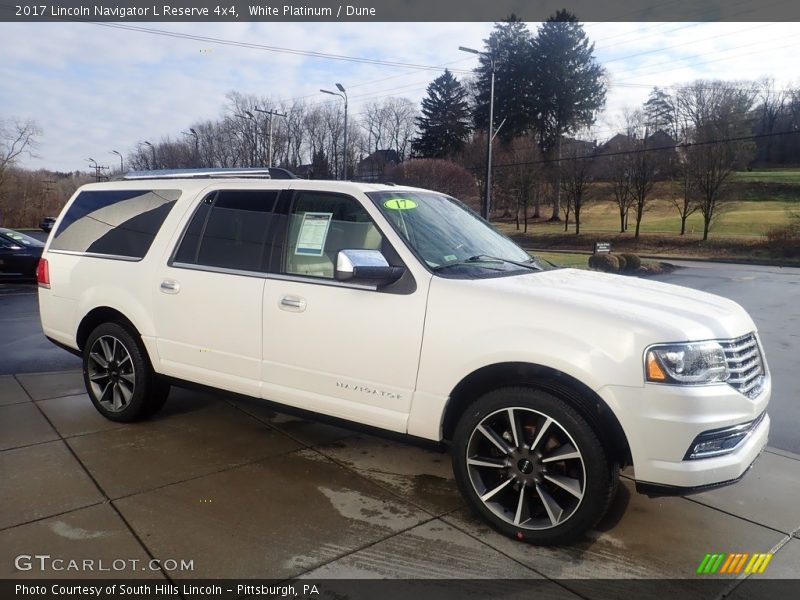 White Platinum / Dune 2017 Lincoln Navigator L Reserve 4x4