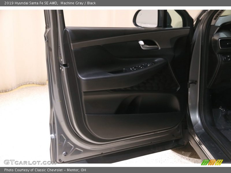 Machine Gray / Black 2019 Hyundai Santa Fe SE AWD