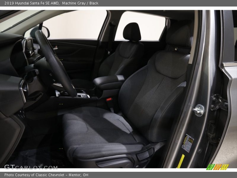 Machine Gray / Black 2019 Hyundai Santa Fe SE AWD