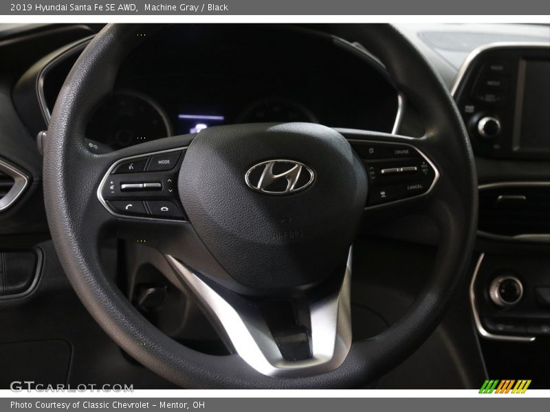 Machine Gray / Black 2019 Hyundai Santa Fe SE AWD