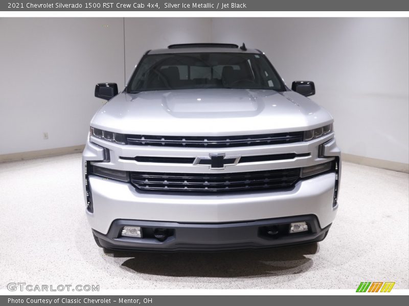 Silver Ice Metallic / Jet Black 2021 Chevrolet Silverado 1500 RST Crew Cab 4x4