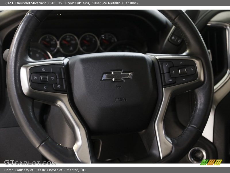 Silver Ice Metallic / Jet Black 2021 Chevrolet Silverado 1500 RST Crew Cab 4x4