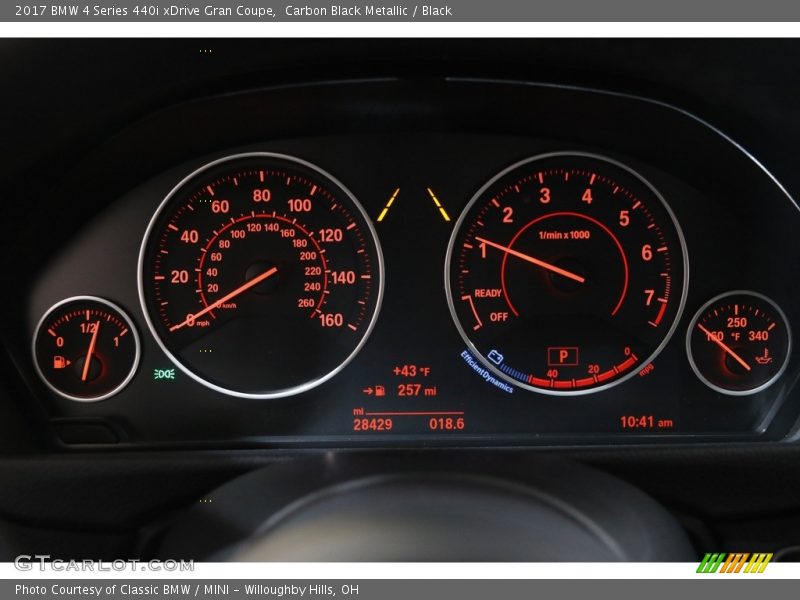  2017 4 Series 440i xDrive Gran Coupe 440i xDrive Gran Coupe Gauges