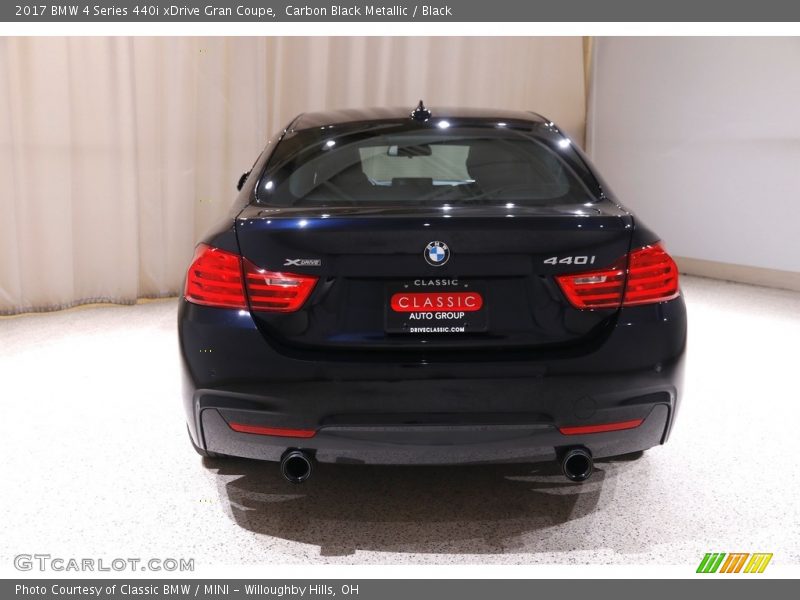 Carbon Black Metallic / Black 2017 BMW 4 Series 440i xDrive Gran Coupe