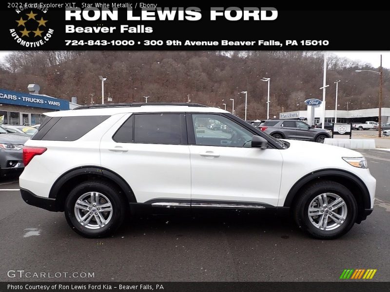 Star White Metallic / Ebony 2022 Ford Explorer XLT