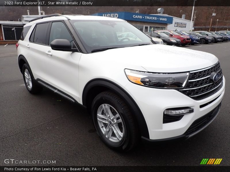 Star White Metallic / Ebony 2022 Ford Explorer XLT