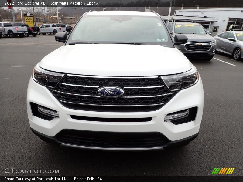 Star White Metallic / Ebony 2022 Ford Explorer XLT