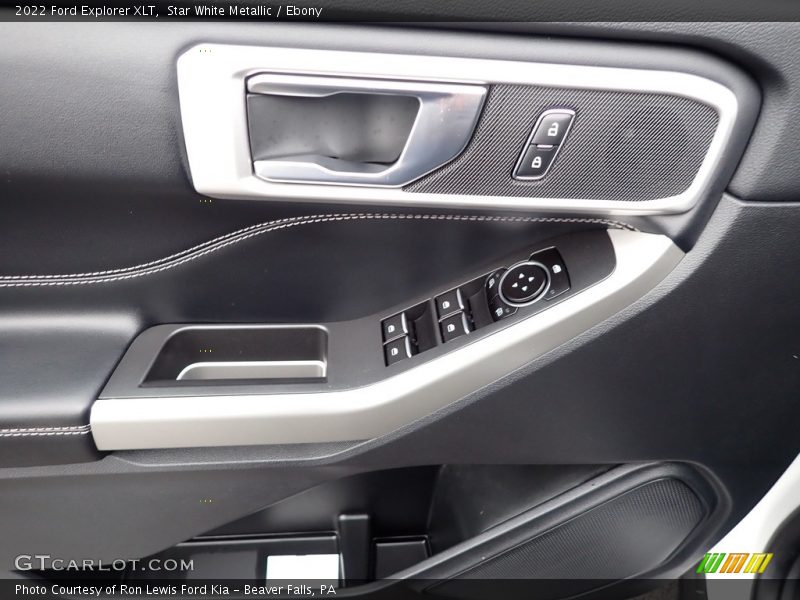 Star White Metallic / Ebony 2022 Ford Explorer XLT